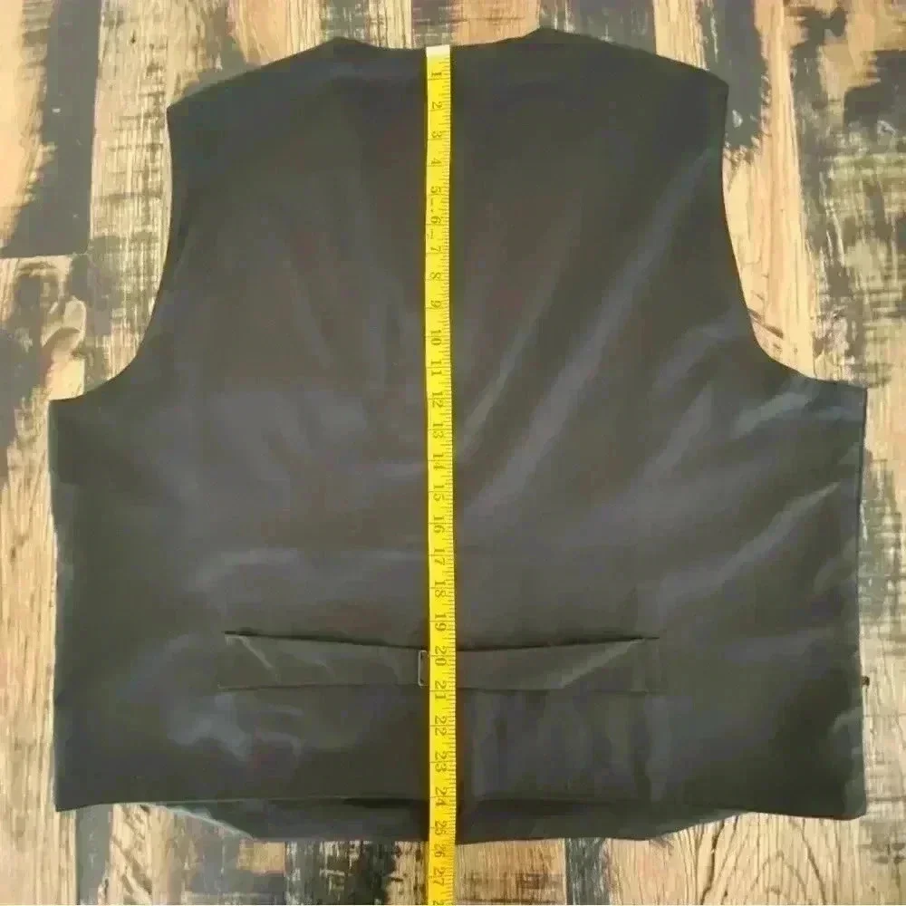 HORSEFLY Black Wool Western Vest Etched Star Buttons Men’s Size 50